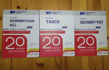 Testlər: 20 sınaq 2024-2025 nəşr. 3-de blok vəsaitidir. Hər biri 4 AZN