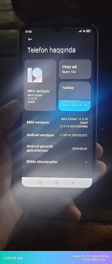 телефон fly nimbus 1: Redmi 10A, 128 ГБ, цвет - Голубой, Отпечаток пальца — 8