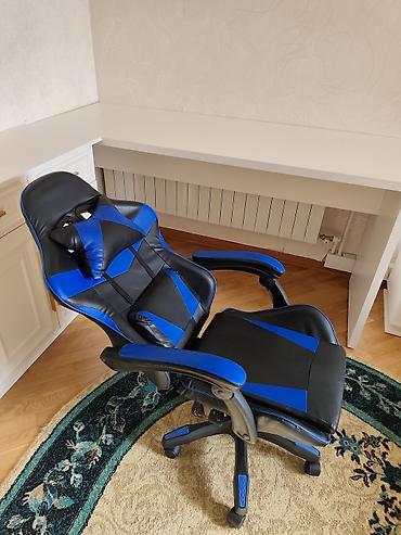 ofis kreslolar: Oyun/ofis kreslosu – ergonomik dizayn, qara-mavi rəng. Vəziyyəti — 5