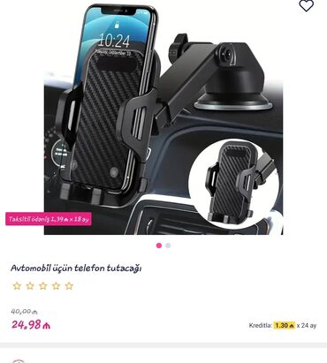 запчасти газ 21: Avtomobil üçün mobil telefon tutacağı - Güclü vakuumlu “suction cup”