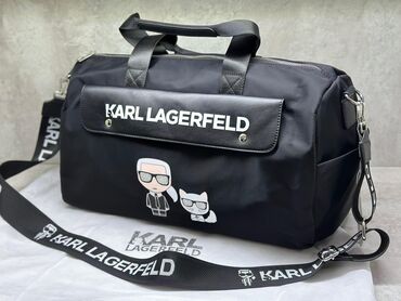 Другая мужская одежда: Дорожная сумка Черная сумка Karl Lagerfeld Стильная сумка Karl