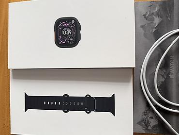 Apple Watch: Apple Watch Ultra 3, 49 мм, чёрный титан, Ocean Band, месяц, полный — 1