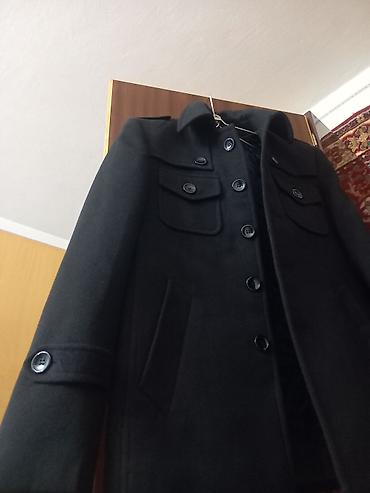 мужской тренч: Мужское полу-пальто Venzani Collection Размер: 46-48 - Цвет: черный — 2