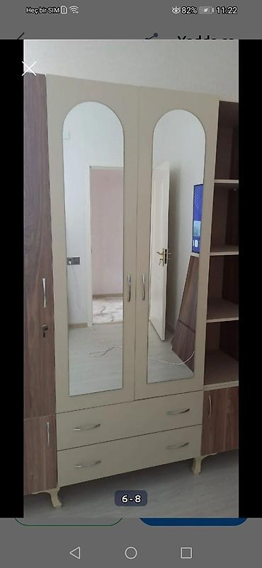 2 el kombi dolabı: Geniş həcmli paltar şkafı - Model: iki aynalı orta bölmə, dörd — 2