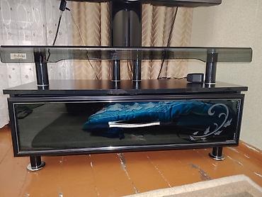 зеркало с подсветкой: Qara rəngdə modern TV stendi - Material: üst hissə tüstü rəngli — 2