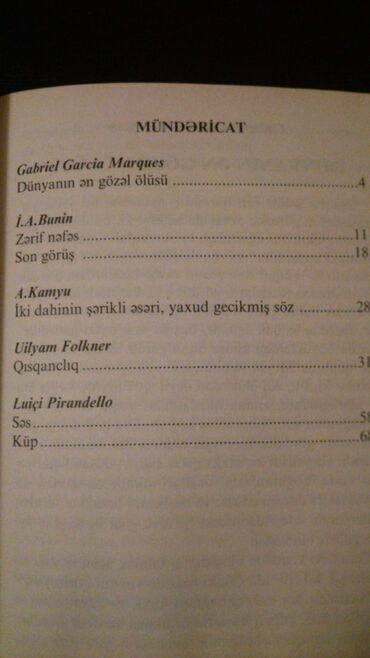 Bədii ədəbiyyat: Kitablar. Чтобы посмотреть все мои обьявления, нажмите на имя — 16