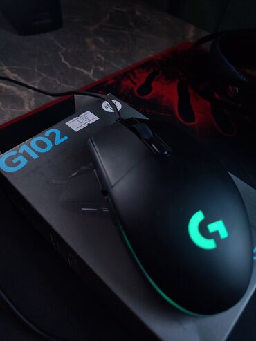 компьютерные мыши upcase: Проводная игровая мышь Logitech G102 в черном цвете + RGB-подсветка 6