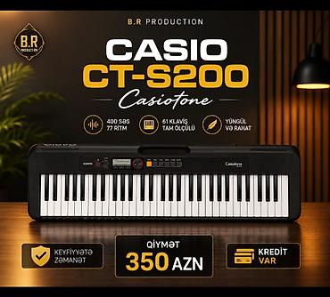 Casio CT-S200 Casiotone sintezator - 61 tam ölçülü klaviş - 400 səs
