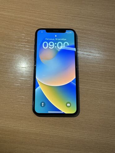 Apple iPhone: IPhone X, Б/у, 64 ГБ, Черный, Чехол, 100 %