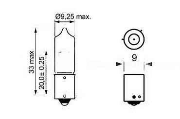 Sijalice: BOSCH Trucklight H21W halogena sijalica – 24V 21W (tip 433E), grlo — 9