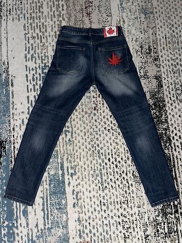 cins kombinezon donlar: ❗️GÖYÇAY❗️Dsquared2 dizaynlı kişinin cins şalvarı - Rəng: tünd mavi — 2