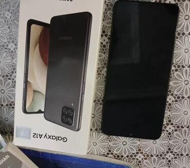 Samsung Galaxy A12, 64 ГБ, цвет - Черный, Гарантия, Отпечаток пальца, Две SIM карты