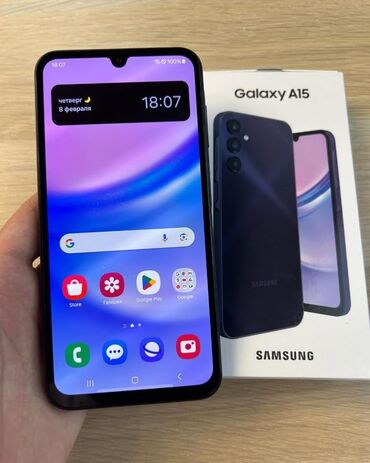 samsung galaxy tab s6 lite qiymeti: Samsung Galaxy A15, rəng - Göy, Barmaq izi
