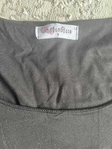 mayka turkce: Qara uzunqol crop top – amodemapas, ölçü S - Rəng: klassik qara - — 2