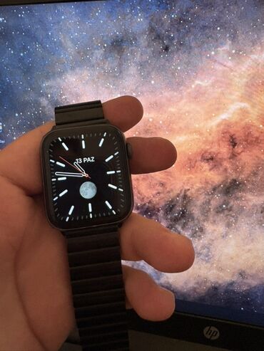 baş üçün masojor metal məsul: Smart saat, Apple, Sensor ekran, rəng - Qara