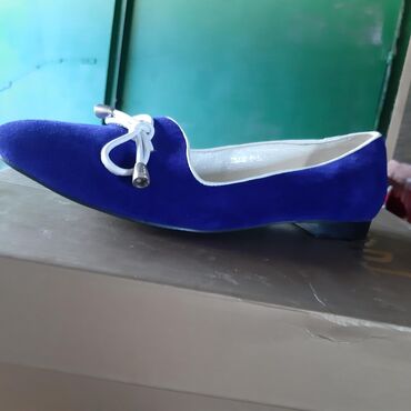 серые замша туфли: Туфли 39, цвет - Синий