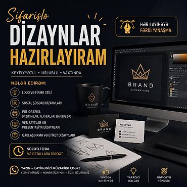 qablasdirma: Sifarişlə qrafik dizayn xidmətləri Üstünlüklər: - Keyfiyyətli — 1