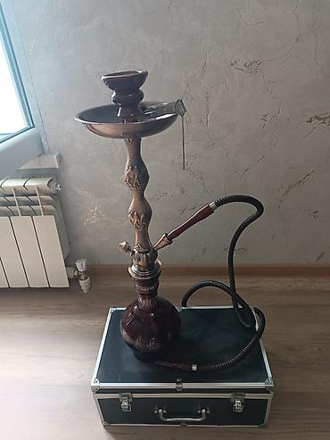 ev tapickalari: Naxışlı şişəli nargilə dəsti - Material: metal gövdə (mis-qızılı — 1