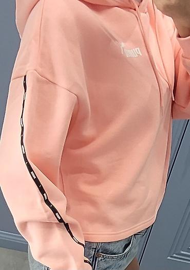 idman geyimləri: Puma qadın hoodie - Rəng: açıq şaftalı/çəhrayı - Model: qısa kəsimli — 4