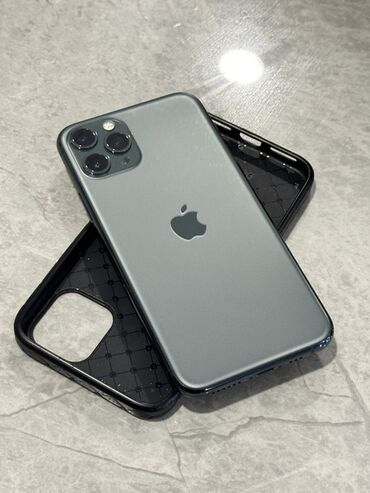 компьютер клуб: IPhone 11 Pro, Колдонулган, 256 ГБ, Matte Midnight Green, Каптама