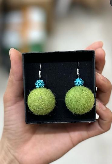 серги на уши: Серьги из войлока Оригинальные серёжки из войлока. Войлочные — 6