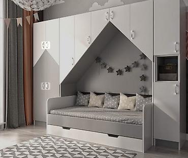 Кухонные гарнитуры: Кухонный гарнитур, цвет - Серый, МДФ — 17