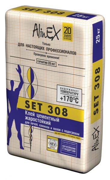электрическая печь для отопления дома: КЛЕЙ ЖАРОСТОЙКИЙ "SET 308" 25 КГ. Для облицовки каминов, печей, полов