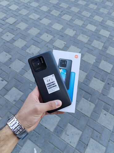 barter telefonlar: Xiaomi Redmi 10C, 128 ГБ, цвет - Черный, 
 Кнопочный, Отпечаток пальца, Face ID