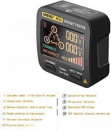 Multimetri: ANENG AC11 – digitalni tester utičnica - Višenamenski tester za brzu — 4