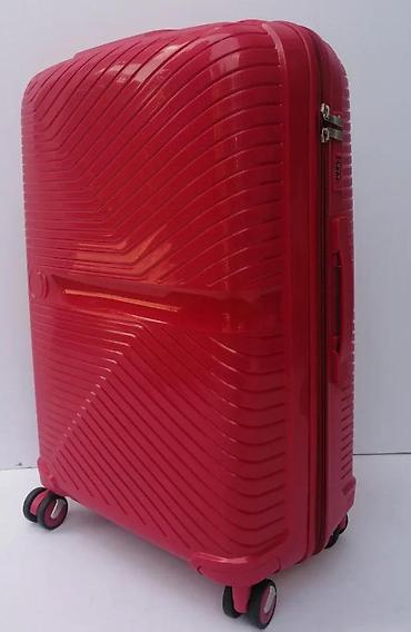 Putni koferi i torbe: Tvrdi kofer na točkićima – crveni - Materijal: čvrsta ABS/plastika sa — 5