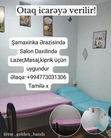 bakida 1 otaqli kiraye evler 2022: Salam. Əcəmi,şamaxinka ərazisində işlək salon daxilində otaq icarəyə