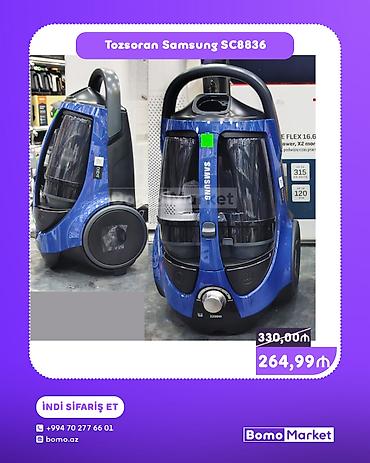 Tozsoran Samsung SC8836 - Güc: 2200 W - Toz konteynerli (kisəsiz)