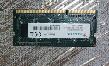 komputer hisseleri: Operativ yaddaş (RAM) ADATA, 4 GB, 1600 Mhz, DDR3, Noutbuk üçün, İşlənmiş