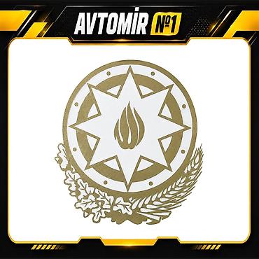 Транспорт: Avtomobil üçün yapışqan gerb - 23x23 sm Avtomobil üçün dekorativ — 1