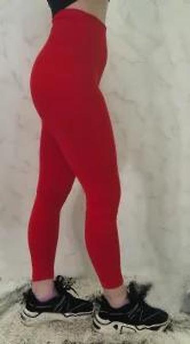 Helanke, biciklistički šortsevi: Crvene ženske helanke sa visokim strukom. Dizajnirane su za udobnost i — 14