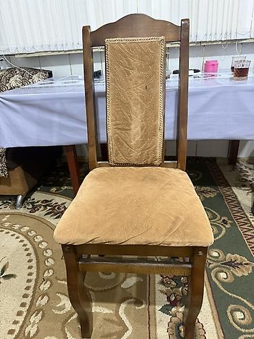 8 eded taxta yemək otağı stullari( qiymet 1 ededin) - Material: bərk