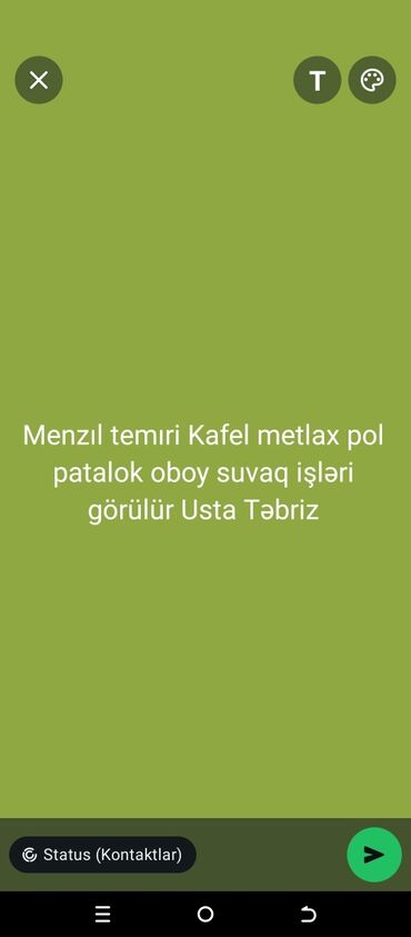 suvaq qiyməti: Menzıl rımont işlərı pol patalok suvaq oboy kafel metlaxMenzıl temır