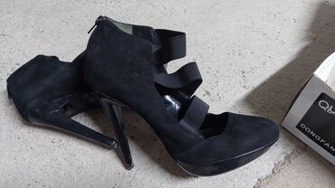 12 см каблук: Ботинки и ботильоны H&M, 41.5, цвет - Черный