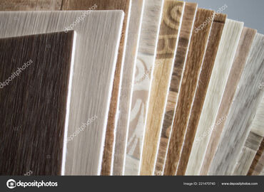 Ламинат: Образцы ламината и ЛИНОЛЕУМА различных оттенков и текстур дерева — 15