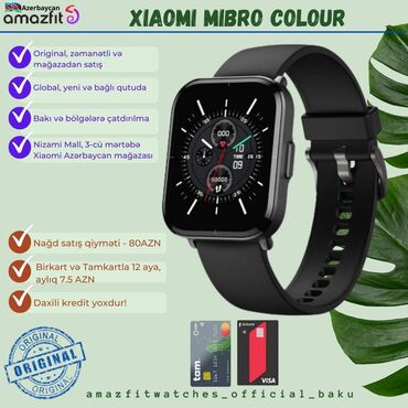 apple watch 2 el: Xiaomi Mibro colour smart saat, nağd satış 80azn. Birkart yaxud