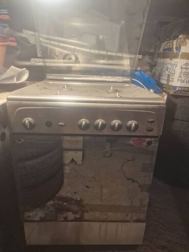 газовые плиты для кухни: Газ, Механикалык, Полго орнотулма, Колдонулган