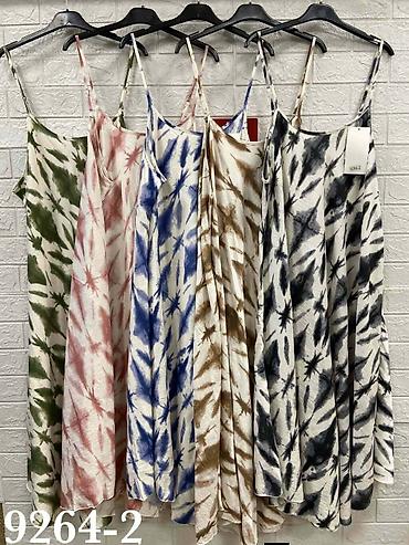 Haljine: Letnja haljina na tanke bretele - Kroj: lepršava A-linija, midi — 10