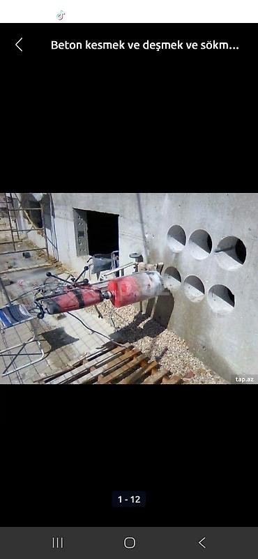 Beton işləri: Beton kəsmə və deşmə xidməti - Armaturlu/armatursuz beton — 1