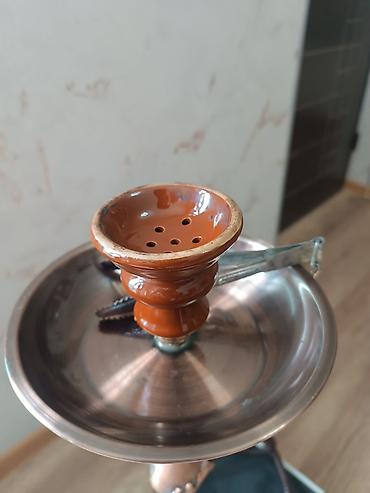 ev tapickalari: Naxışlı şişəli nargilə dəsti - Material: metal gövdə (mis-qızılı — 6