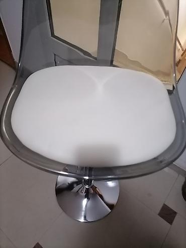 Stolice: Barska stolica sa naslonom – moderan transparentni dizajn - Sedište — 3