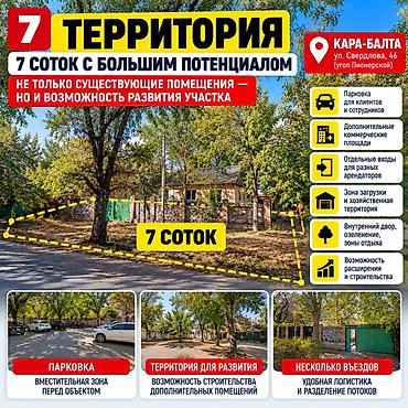 Продажа коммерческой недвижимости: ОБЪЕКТ ПОД БИЗНЕС — КАРА-БАЛТА, УЛ. СВЕРДЛОВА, 46 Участок 7 соток + — 7