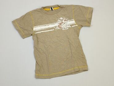 beżowa koszulka: Koszulka, 5-6 lat, 110-116 cm, stan - Dobry