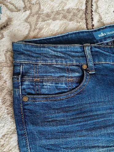 Kişi geyimləri: Zolla brendi. Kişilər üçün cins (jeans) denim şalvar. Yenidir — 6