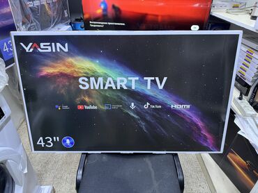 куплю телевизоров: Телевизоры YASIN 43 дюймовый 110 см диагональ с интернетом!! Низкая