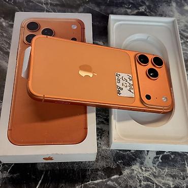 goggle pixel: IPhone 17 Pro Max, Б/у, 512 ГБ, Оранжевый, Защитное стекло, Чехол, Кабель, 100 % — 10